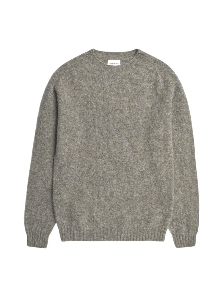 NORSE PROJECTS BIRNIR BRUSHED LAMBSWOOL PULLOVER GROEN NORSE PROJECTS BIRNIR BRUSHED LAMBSWOOL PULLOVER GROEN