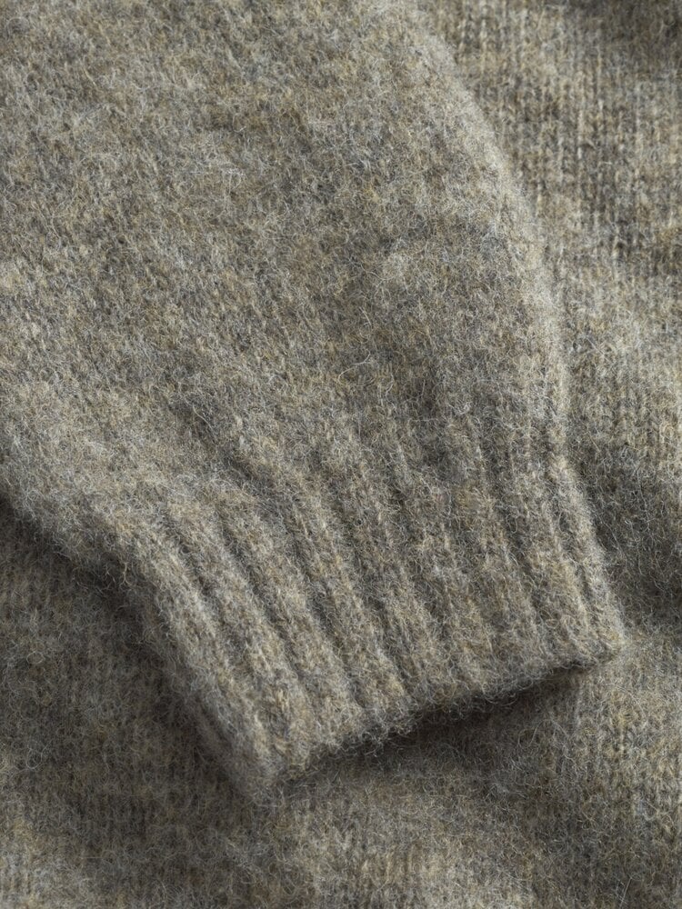 NORSE PROJECTS BIRNIR BRUSHED LAMBSWOOL PULLOVER GROEN NORSE PROJECTS BIRNIR BRUSHED LAMBSWOOL PULLOVER GROEN