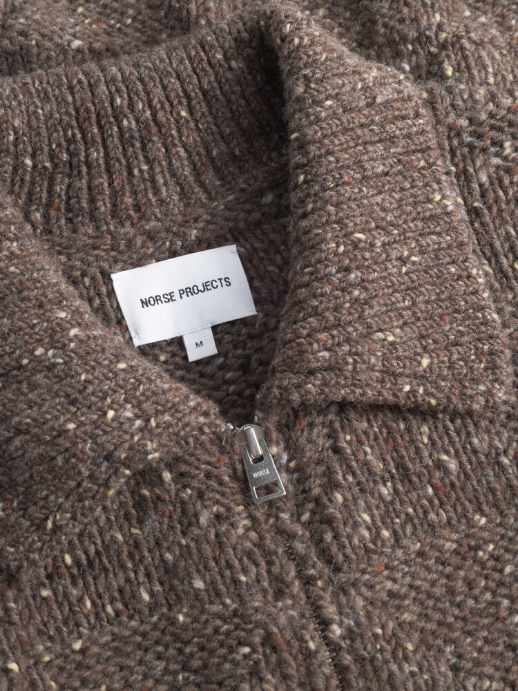 NORSE PROJECTS ERIK DONEGAL DIAMOND OVERSHIRT BRUIN NORSE PROJECTS ERIK DONEGAL DIAMOND OVERSHIRT BRUIN
