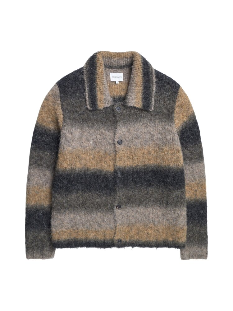 NORSE PROJECTS ERIK GRADIENT ALPACA OVERSHIRT MULTICOLOR
