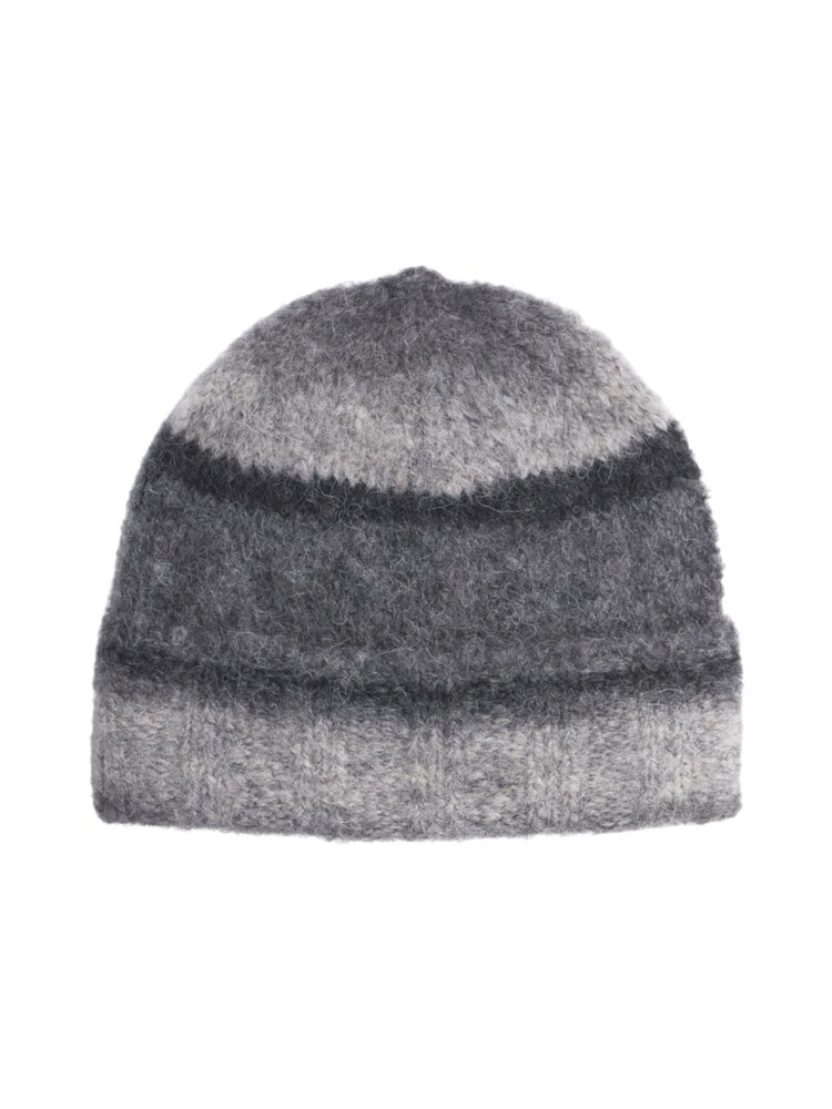 NORSE PROJECTS GRADIENT ALPACA BEANIE GRIJS/ZWART