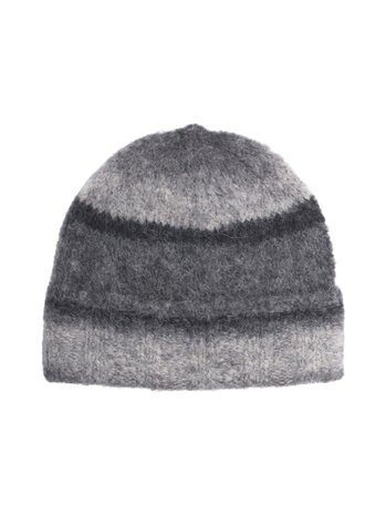 NORSE PROJECTS GRADIENT ALPACA BEANIE GRIJS/ZWART