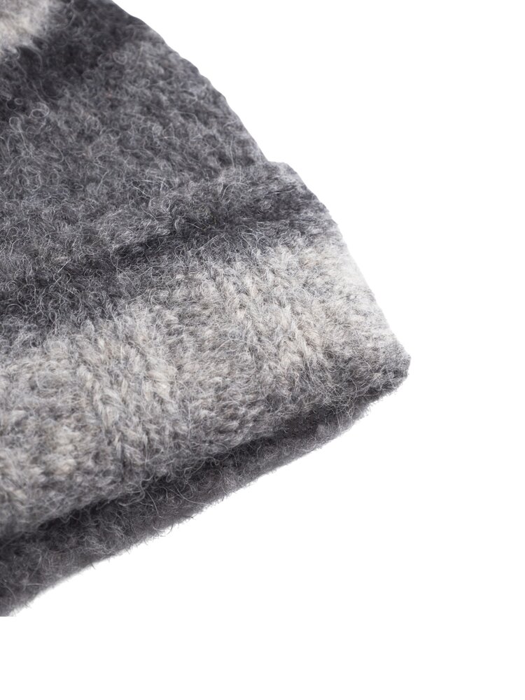 NORSE PROJECTS GRADIENT ALPACA BEANIE GRIJS/ZWART