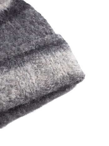 NORSE PROJECTS GRADIENT ALPACA BEANIE GRIJS/ZWART