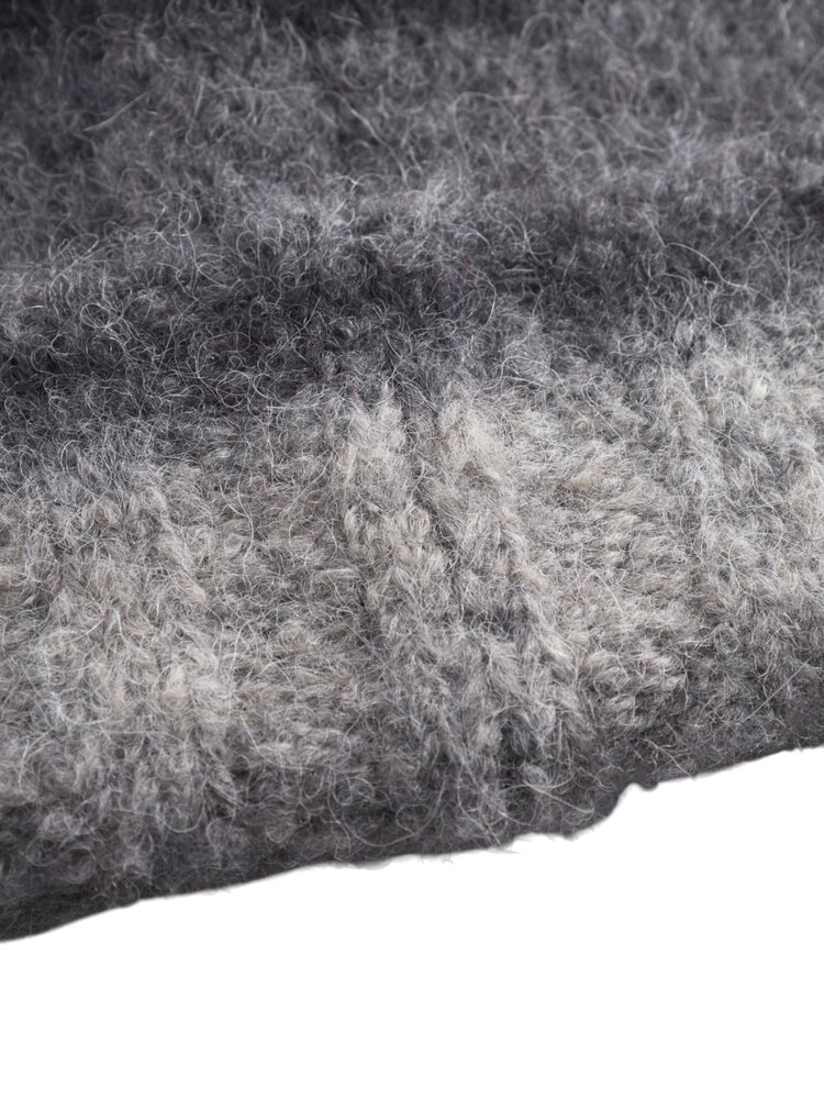 NORSE PROJECTS GRADIENT ALPACA BEANIE GRIJS/ZWART