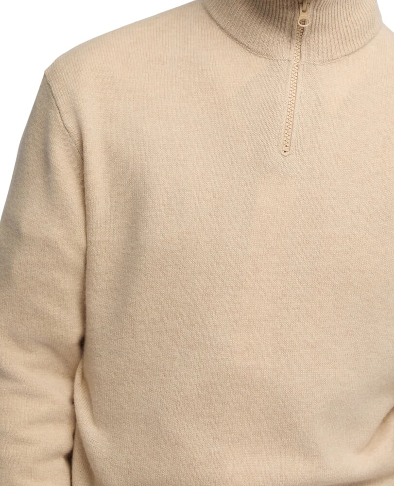 ASPESI HIGH-NECK JUMPER PULLOVER NATUREL BEIGE ASPESI HIGH-NECK JUMPER PULLOVER NATUREL BEIGE