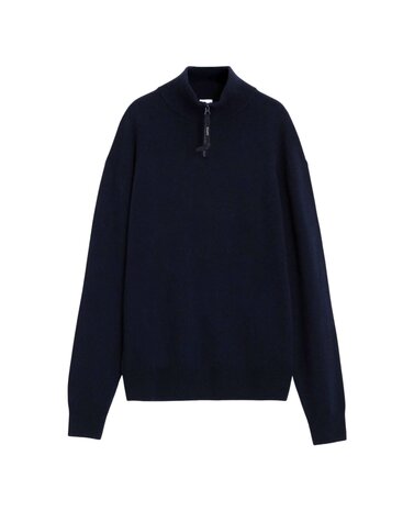 ASPESI HIGH-NECK JUMPER PULLOVER NAVY