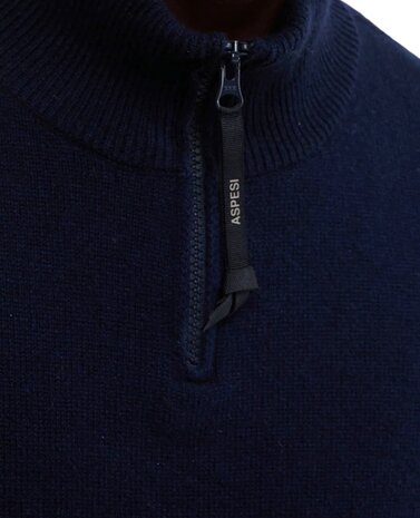 ASPESI HIGH-NECK JUMPER PULLOVER NAVY