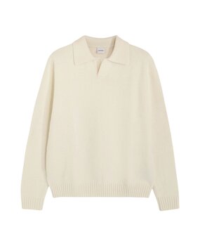 Aspesi ASPESI WOOL BLEND POLO SHIRT PULLOVER CREME