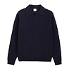ASPESI WOOL BLEND POLO SHIRT PULLOVER NAVY ASPESI WOOL BLEND POLO SHIRT PULLOVER NAVY
