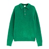 ASPESI SHETLAND WOOL POLO PULLOVER BANDIERA GROEN