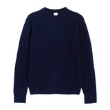 ASPESI BRUSHED WOOL CREWNECK PULLOVER NAVY