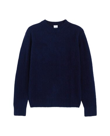 ASPESI BRUSHED WOOL CREWNECK PULLOVER NAVY ASPESI BRUSHED WOOL CREWNECK PULLOVER NAVY
