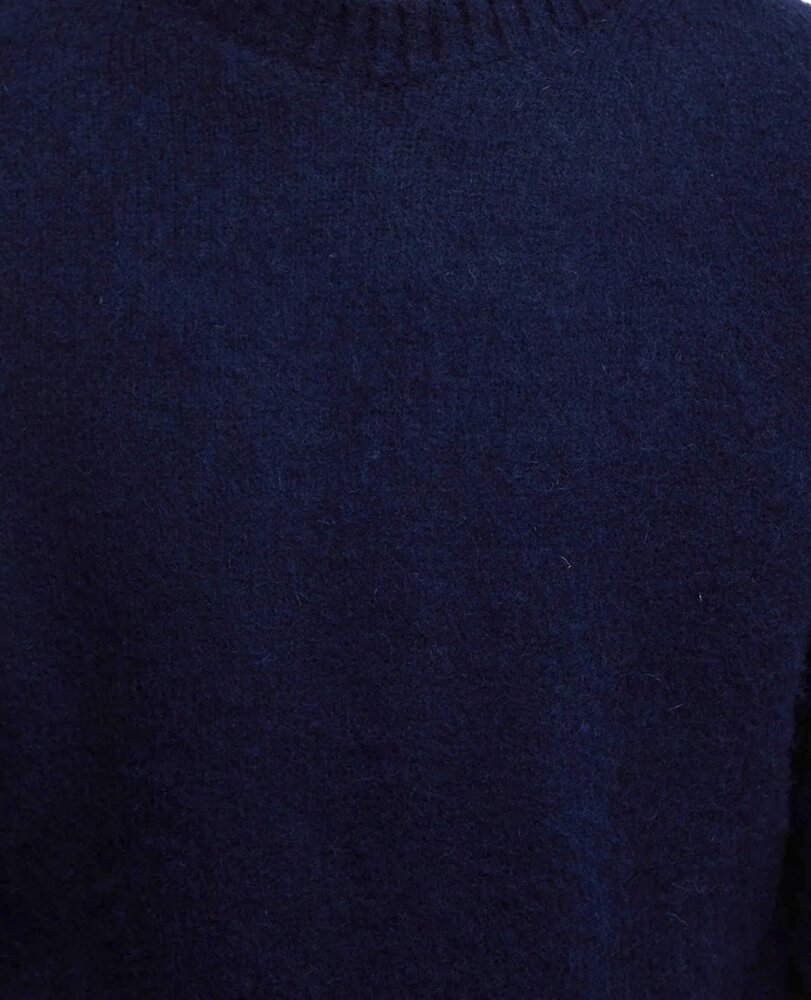 ASPESI BRUSHED WOOL CREWNECK PULLOVER NAVY ASPESI BRUSHED WOOL CREWNECK PULLOVER NAVY