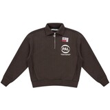 PAL SPORTING GOODS COMPANY HALF ZIP SWEATER DEEP MAHOGANY