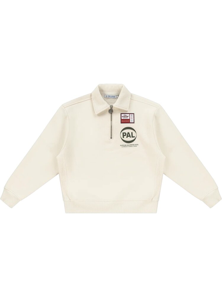 PAL SPORTING GOODS COMPANY HALF ZIP SWEATER MARSHMALLOW