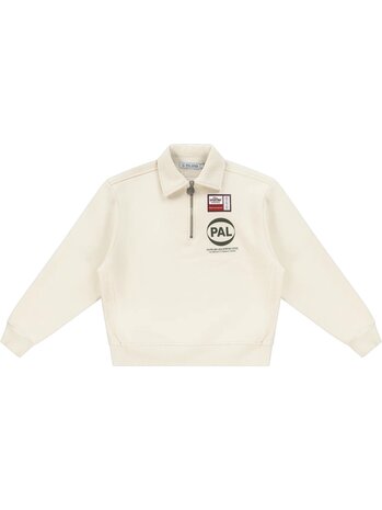 PAL SPORTING GOODS COMPANY HALF ZIP SWEATER MARSHMALLOW