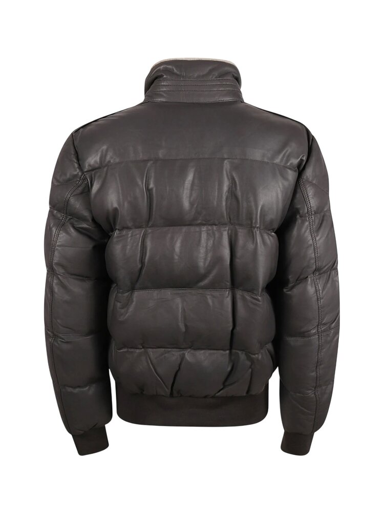 Parajumpers PARAJUMPERS ALF LEATHER PADDED BOMBER JACK ANTRACIET