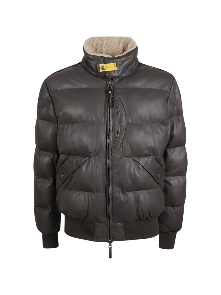 Parajumpers PARAJUMPERS ALF LEATHER PADDED BOMBER JACK ANTRACIET
