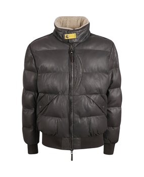 Parajumpers PARAJUMPERS ALF LEATHER PADDED BOMBER JACK ANTRACIET