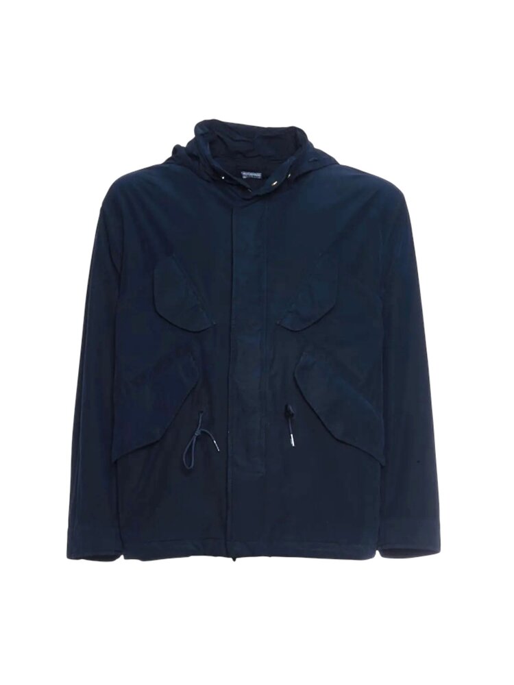 C.P. COMPANY TWILL 2/1 MICROFIBRA GOGGLE JACKET NAVY