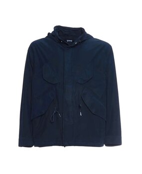 C.P. COMPANY TWILL 2/1 MICROFIBRA GOGGLE JACKET NAVY