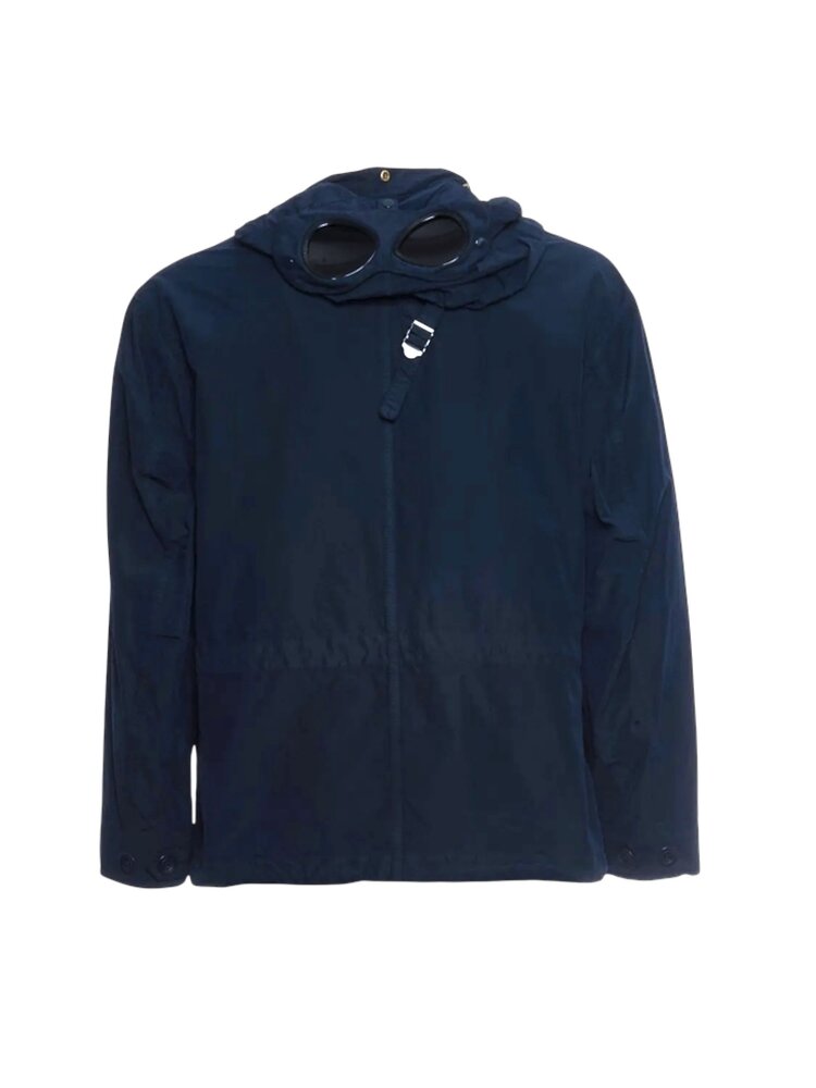 C.P. COMPANY TWILL 2/1 MICROFIBRA GOGGLE JACKET NAVY