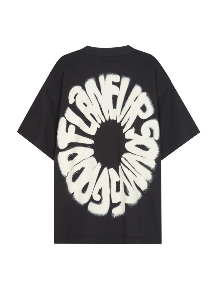 FLÂNEUR SOUNDS GOOD T-SHIRT WASHED BLACK