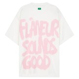 FLÂNEUR SOUNDS GOOD T-SHIRT ROZE/WIT