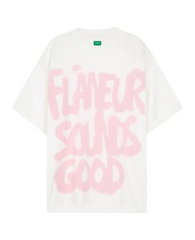 FLÂNEUR SOUNDS GOOD T-SHIRT ROZE/WIT