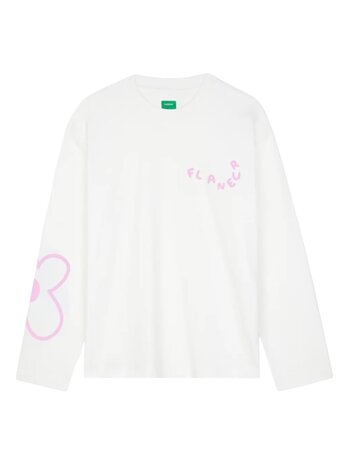 FLÂNEUR BLOSSOM LONGSLEEVE T-SHIRT WIT