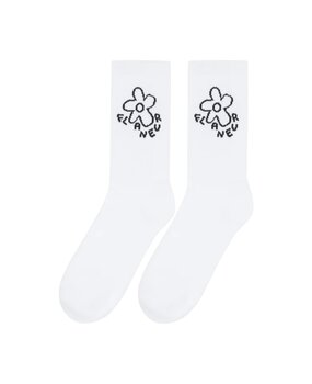 FLÂNEUR BLOSSOM SOKKEN WIT/ZWART