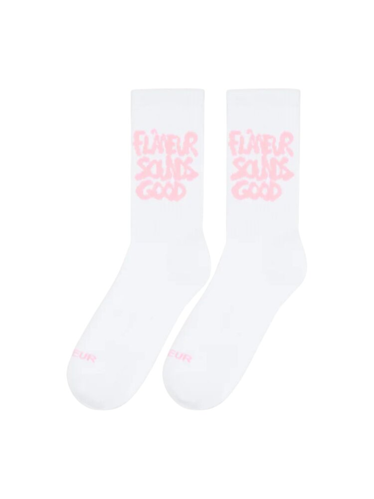 FLÂNEUR SOUNDS GOOD SOKKEN WIT/ROZE