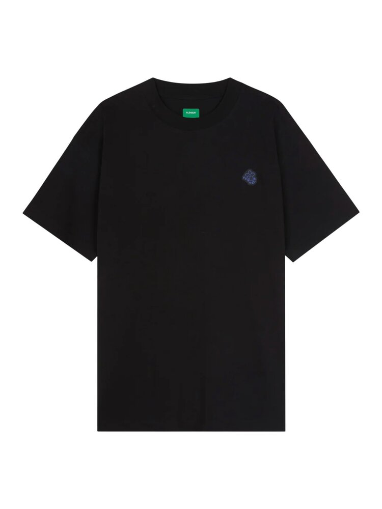 FLÂNEUR RUBBER BLOSSOM T-SHIRT ZWART