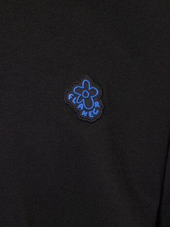 FLÂNEUR RUBBER BLOSSOM T-SHIRT ZWART
