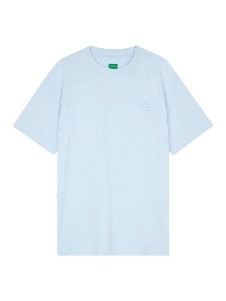 FLÂNEUR RUBBER BLOSSOM T-SHIRT LICHTBLAUW FLÂNEUR RUBBER BLOSSOM T-SHIRT LICHTBLAUW