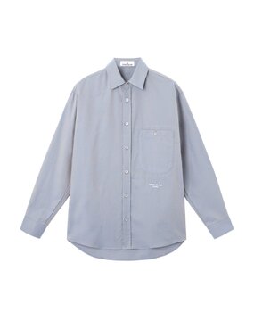 STONE ISLAND MARINA ORGANIC OXFORD COTTON SHIRT BLAUW