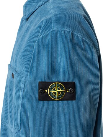 STONE ISLAND ORGANIC COTTON 800 CORDUROY OVERSHIRT BLAUW