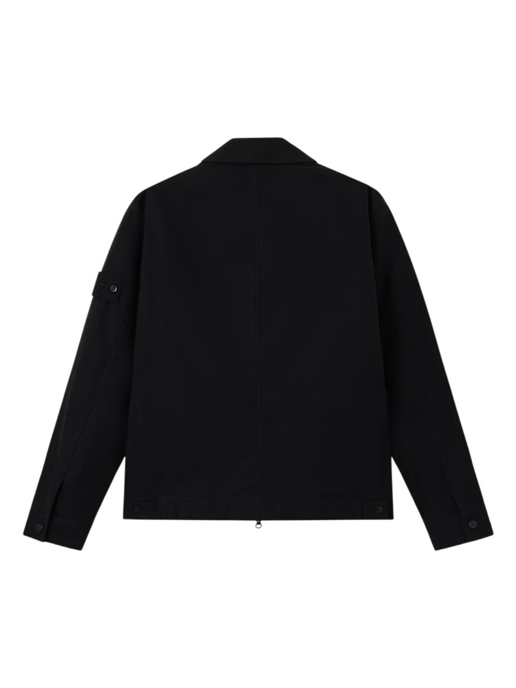 STONE ISLAND GHOST PIECE WEATHERPROOF COMFORT FIT OVERSHIRT ZWART