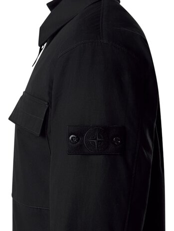 STONE ISLAND GHOST PIECE WEATHERPROOF COMFORT FIT OVERSHIRT ZWART