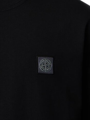 STONE ISLAND ORGANIC COTTON T-SHIRT ZWART