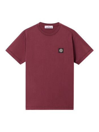 STONE ISLAND 60/2 COTTON T-SHIRT BURGUNDY