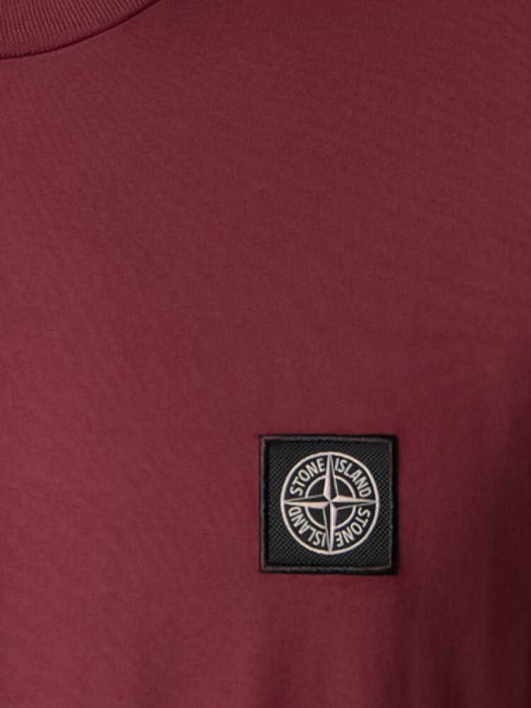 STONE ISLAND 60/2 COTTON T-SHIRT BURGUNDY