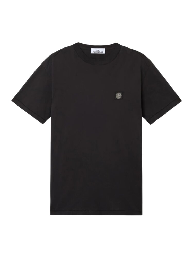 STONE ISLAND 60/2 COTTON T-SHIRT ZWART