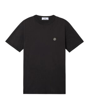 STONE ISLAND 60/2 COTTON T-SHIRT ZWART