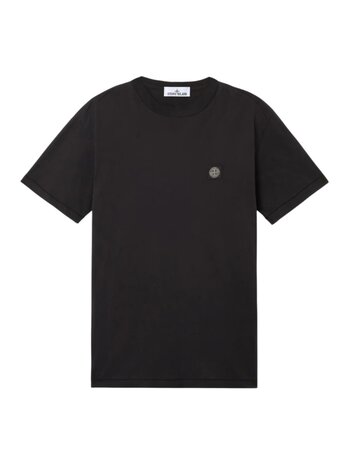 Stone Island STONE ISLAND 60/2 COTTON T-SHIRT ZWART Stone Island STONE ISLAND 60/2 COTTON T-SHIRT ZWART