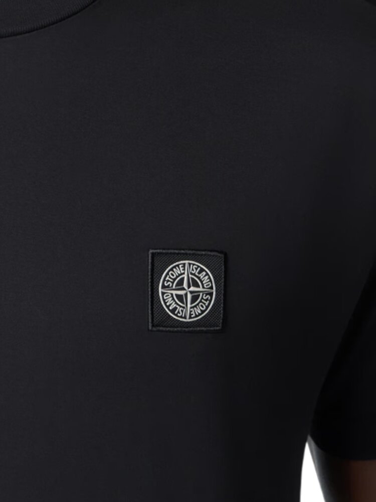 STONE ISLAND 60/2 COTTON T-SHIRT ZWART