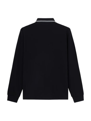 Stone Island STONE ISLAND LONGSLEEVE POLO ZWART