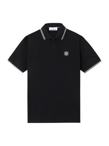 Stone Island STONE ISLAND ORGANIC COTTON POLO ZWART