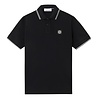 STONE ISLAND ORGANIC COTTON POLO ZWART STONE ISLAND ORGANIC COTTON POLO ZWART